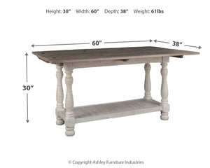 Havalance Flip Top Console Table Gray/White
