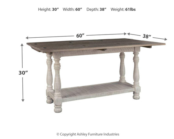 Havalance Flip Top Console Table Gray/White