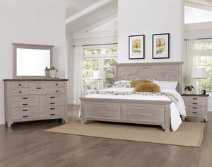 Vaughan-Bassett Bungalow Dover Grey Two-Tone Master Landscape Mirror
