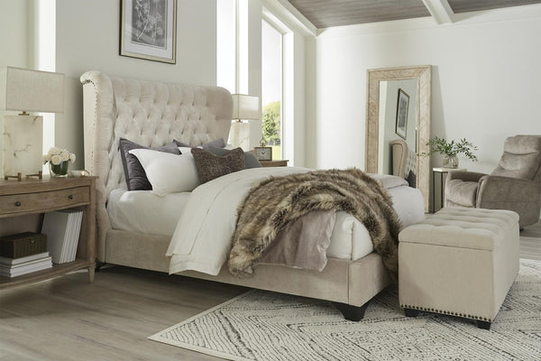 Parker House Chloe Collection King Bed in Meringue Natural Color