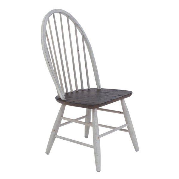 Liberty Furniture 7-Piece Trestle Two-Tone White Wood Dining Table Set Farmhouse