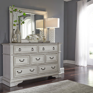 Liberty Furniture Abbey Park Complete Queen Bedroom Set Panel Bed, Dresser & Mirror