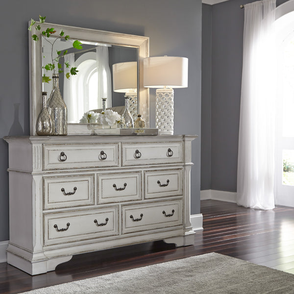 Liberty Furniture Abbey Park Complete Queen Bedroom Set Panel Bed, Dresser & Mirror