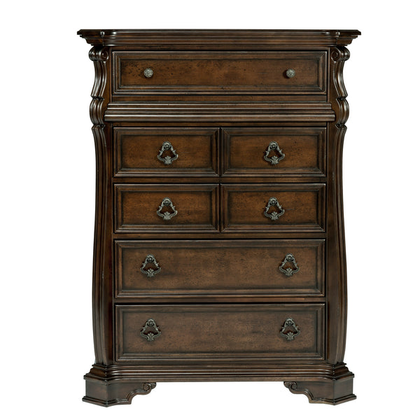 Liberty Furniture Complete Queen Bedroom Set Sleigh Bed, Dresser, Mirror, Chest & Nightstand Arbor Place