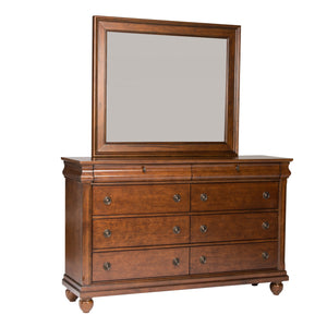 Liberty Furniture Complete Queen Bedroom Set Sleigh Bed, Dresser, Mirror & Chest Rustic Traditions