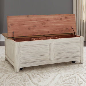 Liberty Furniture Farmhouse Reimagined 3-Piece White Living Room Table Set