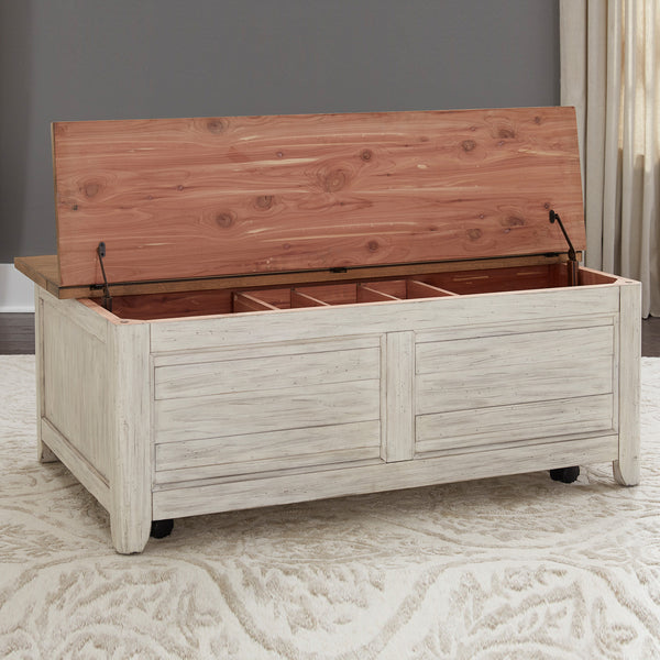 Liberty Furniture Farmhouse Reimagined 3-Piece White Living Room Table Set