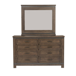 Liberty Furniture Complete King Bedroom Set Two-Sided Storage Bed, Dresser, Mirror & Chest Thornwood Hills
