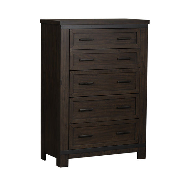Liberty Furniture Complete Queen Bedroom Set Panel Bed, Dresser, Mirror & Chest Thornwood Hills