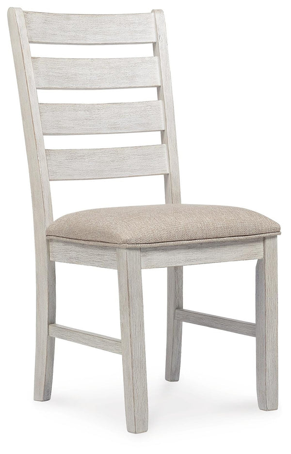 Skempton Upholstered Dining Side Chair White/Light Brown