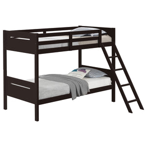 Coaster Littleton Wood Twin Over Twin Bunk Bed Espresso