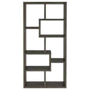 Coaster Theo 71 Inch 6-Shelf Bookshelf Weathered Grey