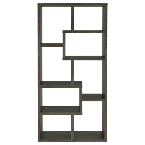 Coaster Theo 71 Inch 6-Shelf Bookshelf Weathered Grey