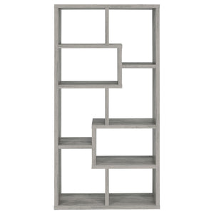 Coaster Theo 71 Inch 6-Shelf Bookshelf Grey Driftwood