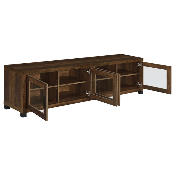 Coaster Sachin 4-Door Engineered Wood 79 Inch TV Stand Dark Pine