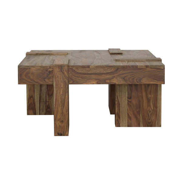 Coaster Samira Square Solid Wood Coffee Table Natural Sheesham