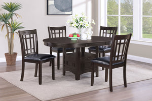 Coaster Lavon 5-Piece Oval Extension Leaf Dining Set Espresso