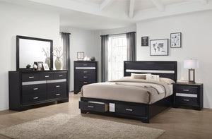 Coaster Miranda 4-Piece Queen Bedroom Set Black