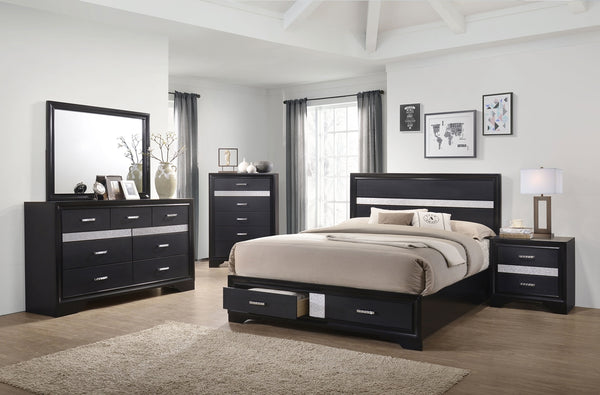 Coaster Miranda 4-Piece Queen Bedroom Set Black