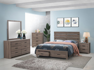 Coaster Brantford 5-Piece Queen Bedroom Set with Storage Barrel Oak