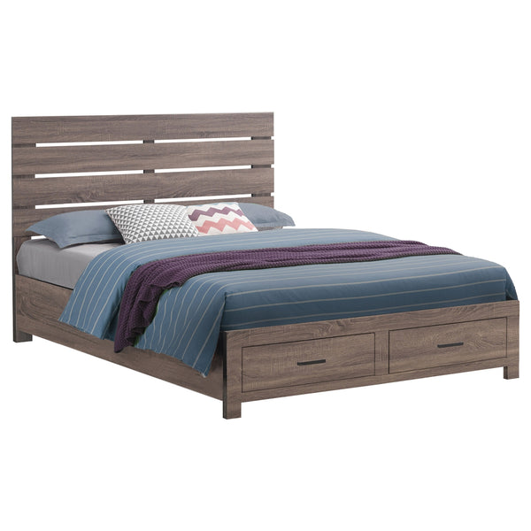 Coaster Brantford Wood Queen Storage Panel Bed Barrel Oak