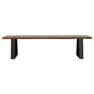 Coaster Ditman Live Edge Wood Dining Bench Grey Sheesham