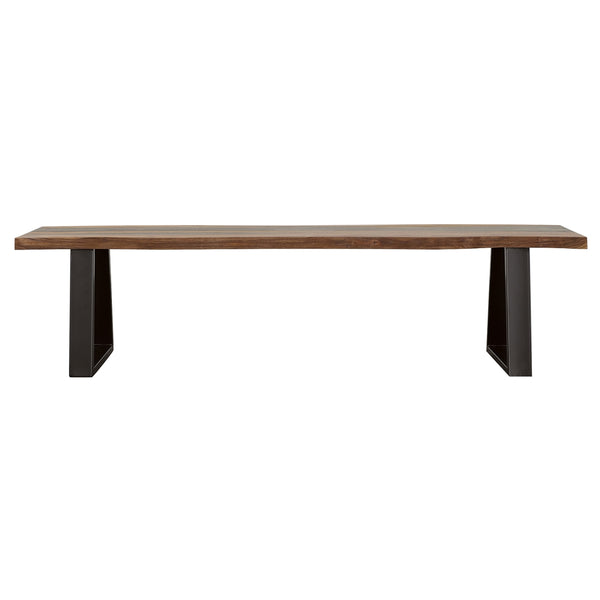 Coaster Ditman Live Edge Wood Dining Bench Grey Sheesham