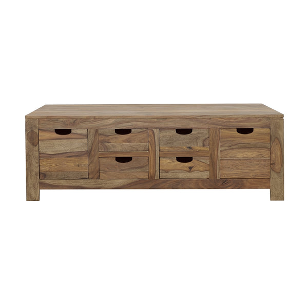 Coaster Esther 6-Drawer Solid Wood Coffee Table Natural Sheesham