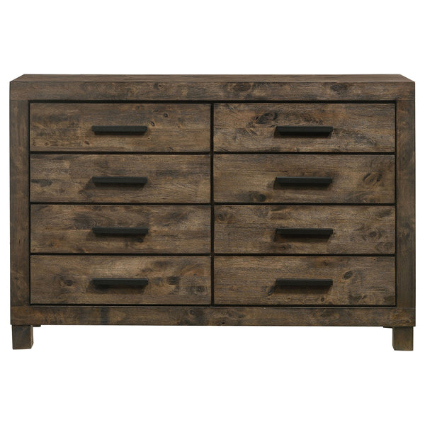 Coaster Woodmont 8-Drawer Dresser Rustic Golden Brown