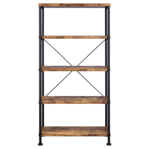Coaster Analiese 63 Inch 4-Shelf Bookshelf Rustic Nutmeg