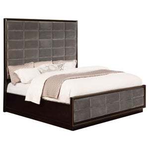 Coaster Durango Wood King Panel Bed Smoked Peppercorn