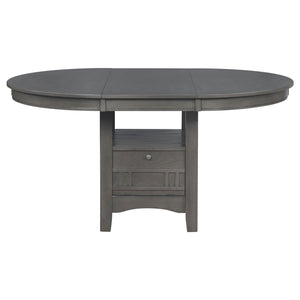 Coaster Lavon Oval 60 Inch Extension Leaf Dining Table Medium Grey