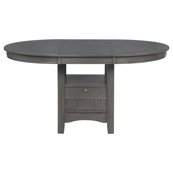 Coaster Lavon Oval 60 Inch Extension Leaf Dining Table Medium Grey