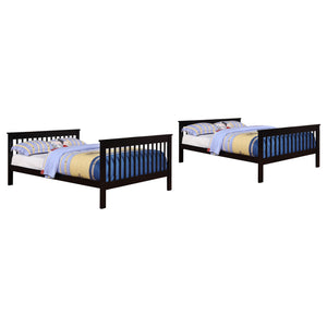 Coaster Chapman Wood Full Over Full Bunk Bed Black