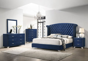 Coaster Melody 4-Piece California King Bedroom Set Pacific Blue
