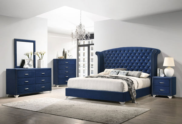 Coaster Melody 4-Piece California King Bedroom Set Pacific Blue