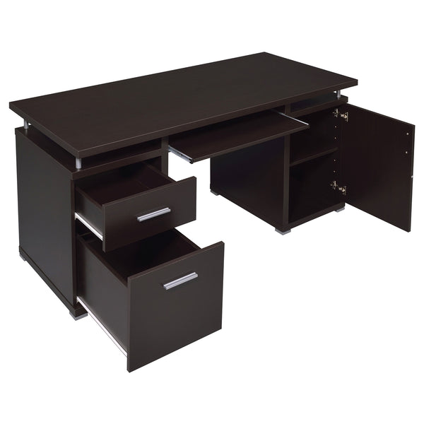 Coaster Tracy 55 Inch 2-Drawer Office Computer Desk Cappuccino