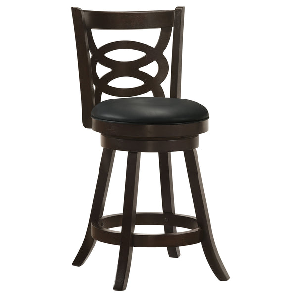 Coaster Calecita Wood Swivel Counter Stool Cappuccino