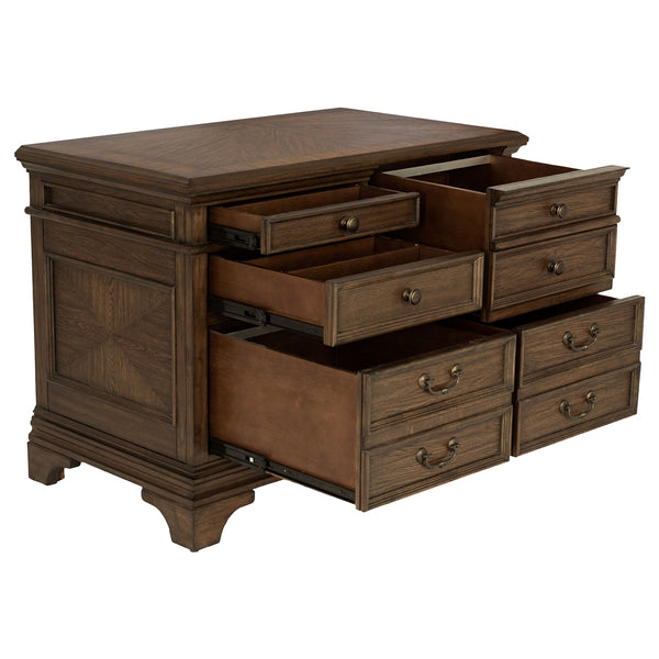 Coaster Hartshill 5-Drawer Home Office File Cabinet Burnished Oak