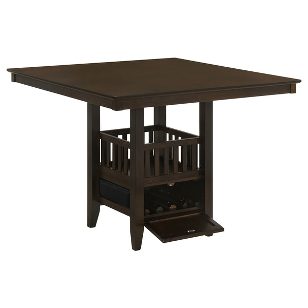 Coaster Jaden Square 47 Inch Counter-Height Dining Table Espresso