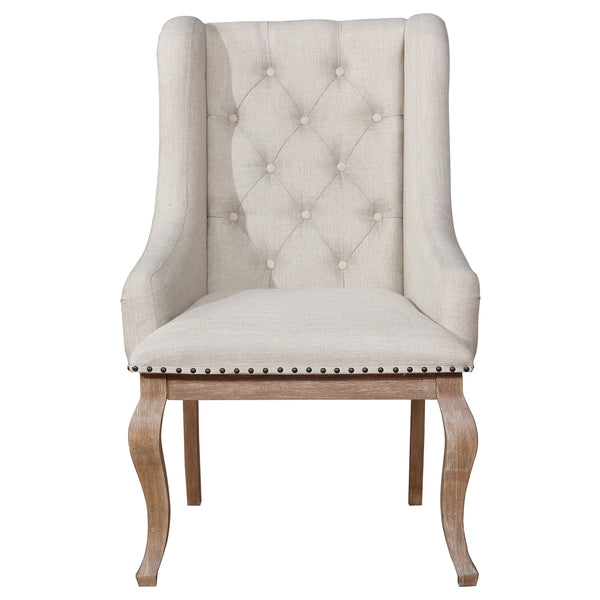 Coaster Brockway Upholstered Arm Chair Barley Brown