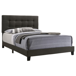 Coaster Mapes Upholstered Full Panel Bed Charcoal