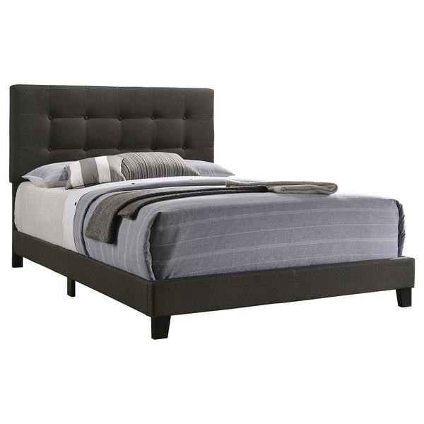 Coaster Mapes Upholstered Full Panel Bed Charcoal