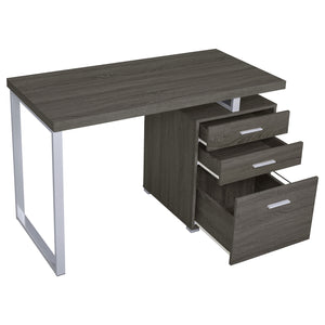 Coaster Brennan 47 Inch 3-Drawer Office Computer Desk Weathered Grey