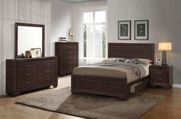 Coaster Kauffman 5-Piece California King Storage Bedroom Set in Dark Cocoa