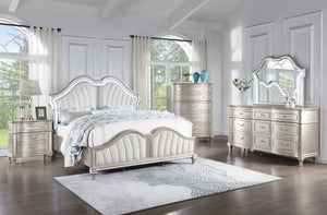 Coaster Evangeline 5-Piece California King Bedroom Set Silver Oak
