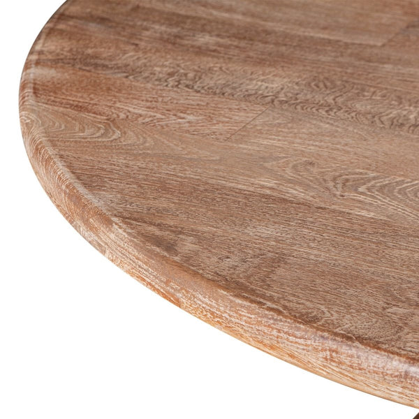 Home Trends Design San Rafael 72-Inch Round Mango Wood Dining Table