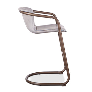 Home Trends Design Portofino Leather Bar Chair Vintage White