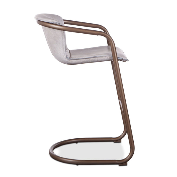 Home Trends Design Portofino Leather Bar Chair Vintage White