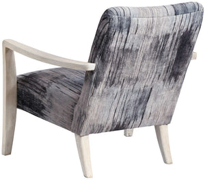 Uttermost Watercolor Gray/Natural Off-White Chenille Accent Chair